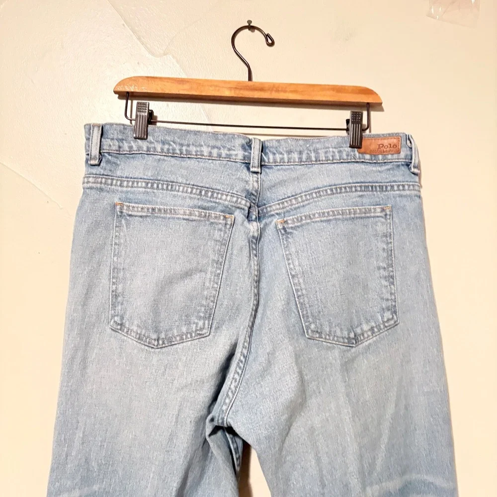 Polo Ralph Lauren‎ Women Light Wash Laight Cropped Flare Jeans size 32 x 27
